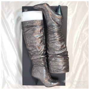 I.N.C Gerii Pewter Metallic Slouch Boots